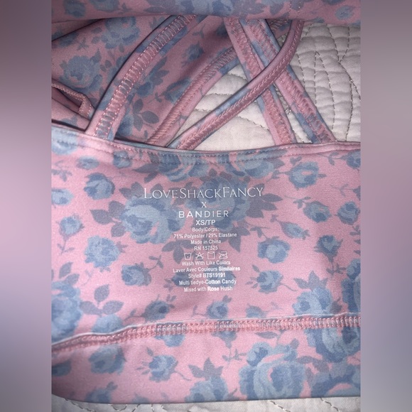 LOVESHACKFANCY X BANDIER Intimates Floral Sports Bra Top XS - Picture 6 of 6